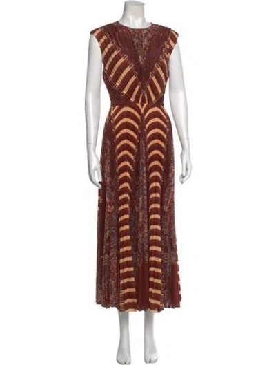 Pre-owned Ulla Johnson Striped Long Dress W/ Tags In Multi