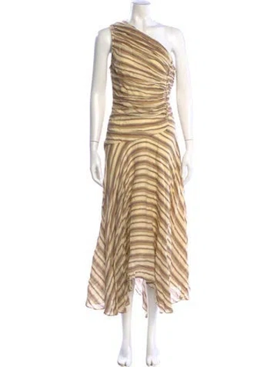 Pre-owned Ulla Johnson Striped Long Dress W/ Tags In Neutral