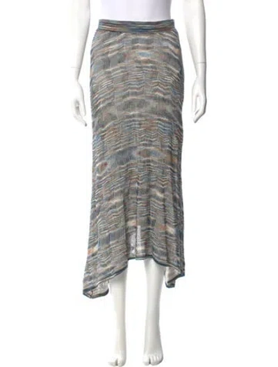 Pre-owned Ulla Johnson Striped Long Skirt In Neutral
