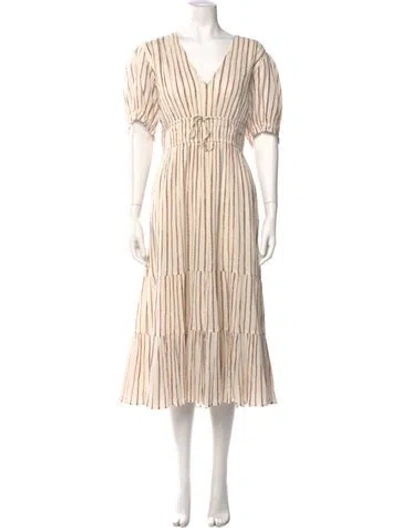 Pre-owned Ulla Johnson Striped Midi Length Dress