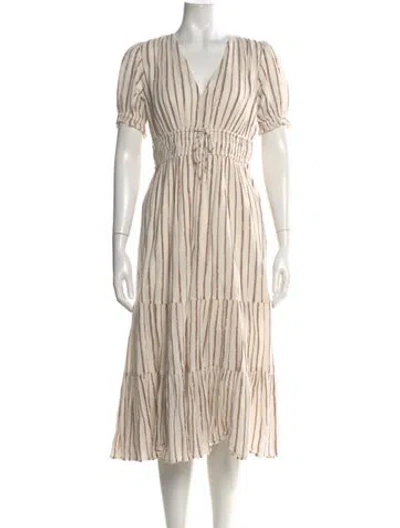 Pre-owned Ulla Johnson Striped Midi Length Dress