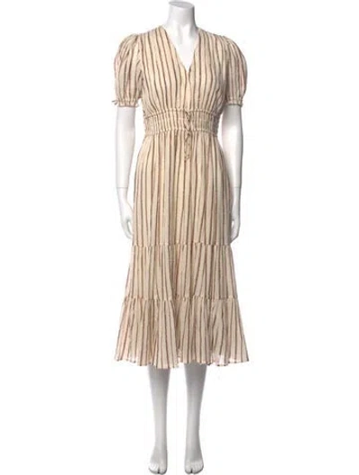 Pre-owned Ulla Johnson Striped Midi Length Dress