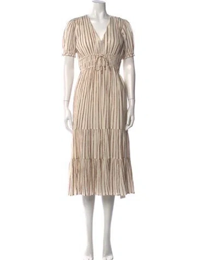 Pre-owned Ulla Johnson Striped Midi Length Dress