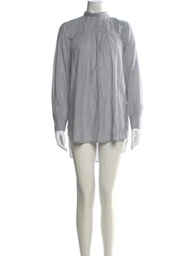 Pre-owned Ulla Johnson Striped Midi Length Dress In Gray