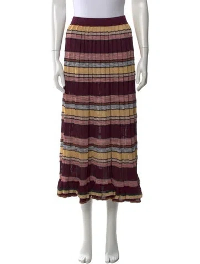 Pre-owned Ulla Johnson Striped Midi Length Skirt