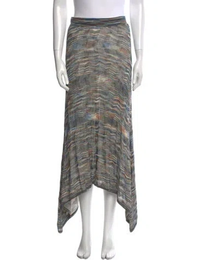 Pre-owned Ulla Johnson Striped Midi Length Skirt In Multi