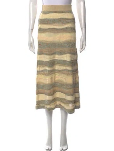 Pre-owned Ulla Johnson Striped Midi Length Skirt In Multi