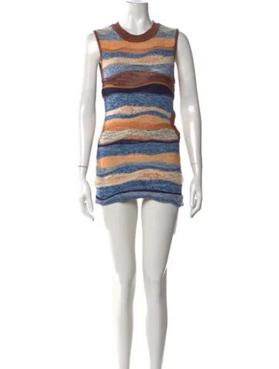 Pre-owned Ulla Johnson Striped Mini Dress In Brown