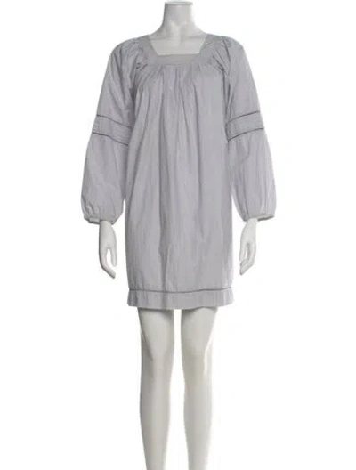 Pre-owned Ulla Johnson Striped Mini Dress In Gray