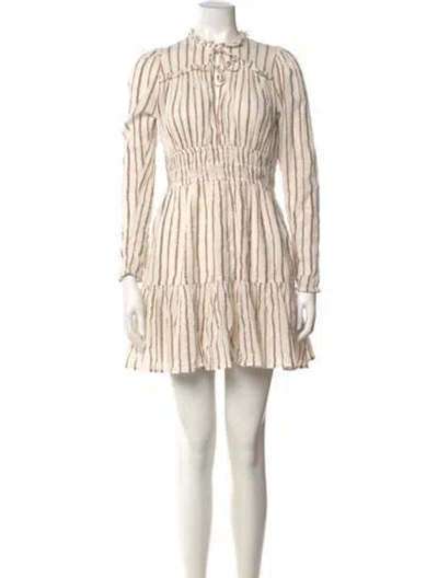 Pre-owned Ulla Johnson Striped Mini Dress In Neutral