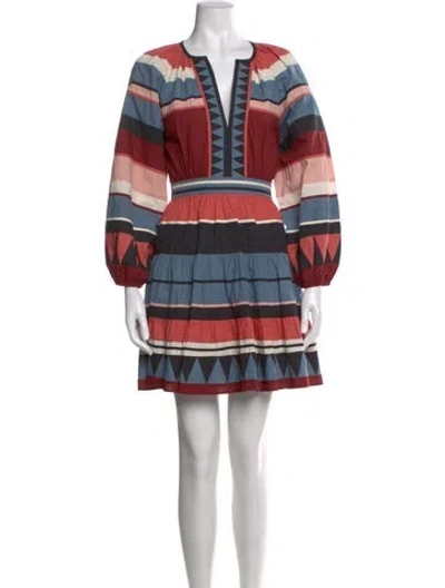 Pre-owned Ulla Johnson Striped Mini Dress In Pink