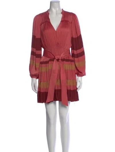 Pre-owned Ulla Johnson Striped Mini Dress In Pink