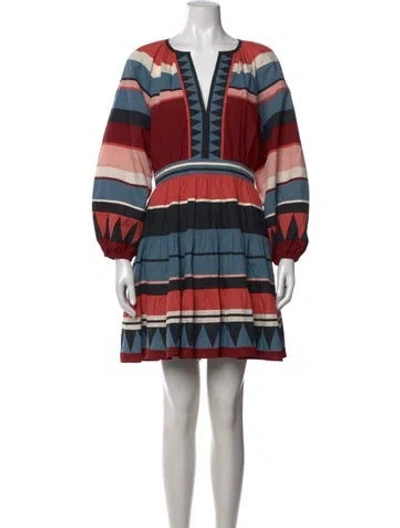 Pre-owned Ulla Johnson Striped Mini Dress In Pink