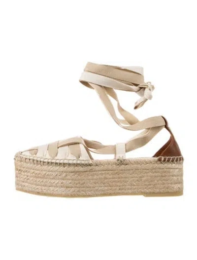 Pre-owned Ulla Johnson Striped Pumps In Gold
