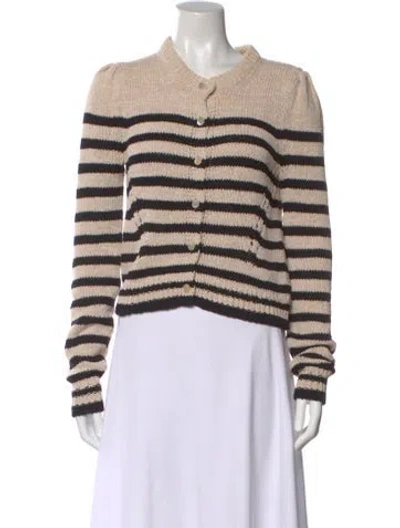 Pre-owned Ulla Johnson Striped Scoop Neck Sweater