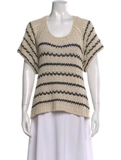 Pre-owned Ulla Johnson Striped Scoop Neck Sweater