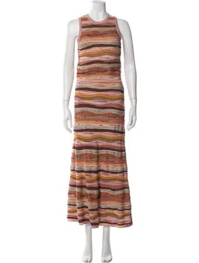 Pre-owned Ulla Johnson Striped Skirt Set In Neutral