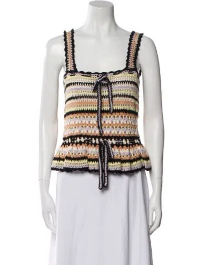 Pre-owned Ulla Johnson Striped Square Neckline Sweater