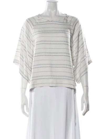 Pre-owned Ulla Johnson Striped Square Neckline Top In Neutral