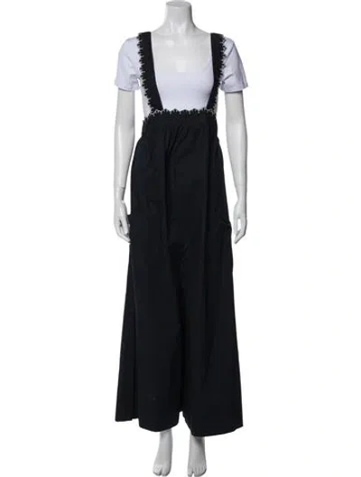 Pre-owned Ulla Johnson Striped Wide Leg Pants In Blue