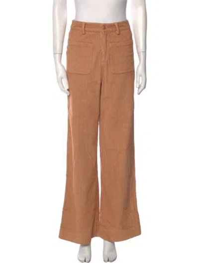 Pre-owned Ulla Johnson Striped Wide Leg Pants In Neutral