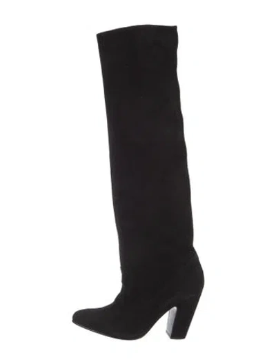 Pre-owned Ulla Johnson Suede Boots In Black