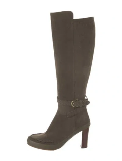 Pre-owned Ulla Johnson Suede Boots In Green