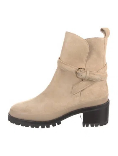 Pre-owned Ulla Johnson Suede Boots In Neutrals