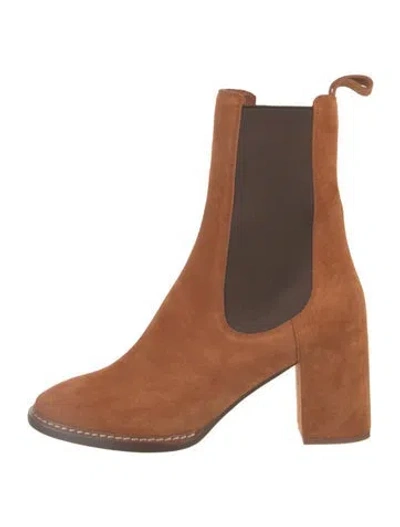 Pre-owned Ulla Johnson Suede Chelsea Boots In Brown