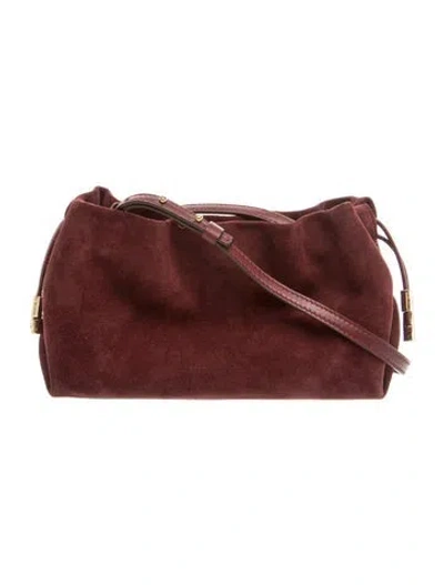 Pre-owned Ulla Johnson Suede Crossbody Bag In Burgundy