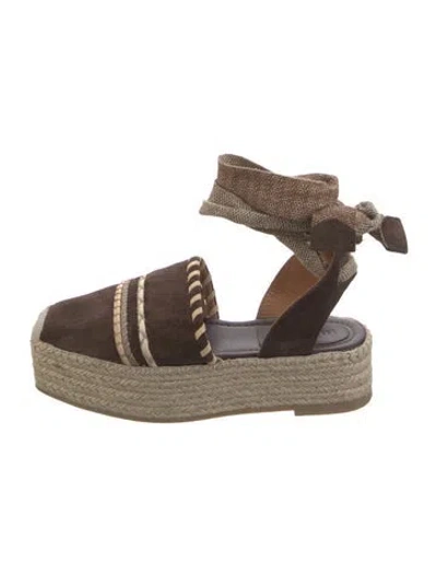 Pre-owned Ulla Johnson Suede Espadrilles In Brown