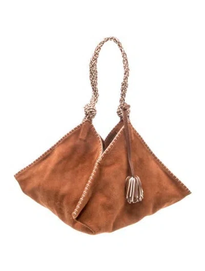 Pre-owned Ulla Johnson Suede Hobo In Brown
