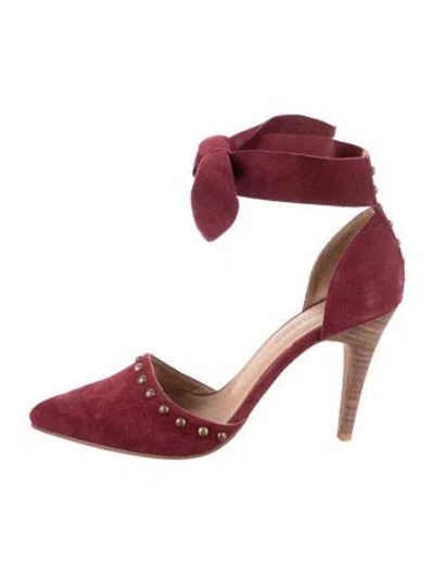 Pre-owned Ulla Johnson Suede Pumps In Red