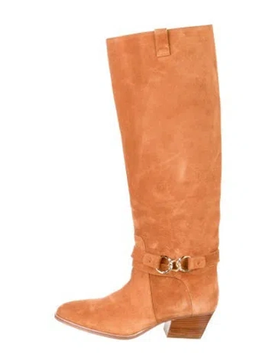 Pre-owned Ulla Johnson Suede Riding Boots In Brown