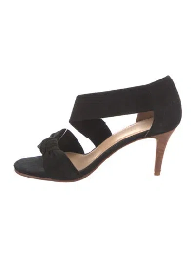 Pre-owned Ulla Johnson Suede Sandals In Black