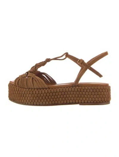 Pre-owned Ulla Johnson Suede Sandals In Brown