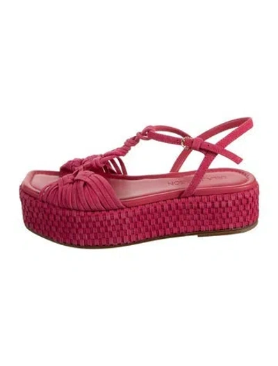 Pre-owned Ulla Johnson Suede Sandals In Pink