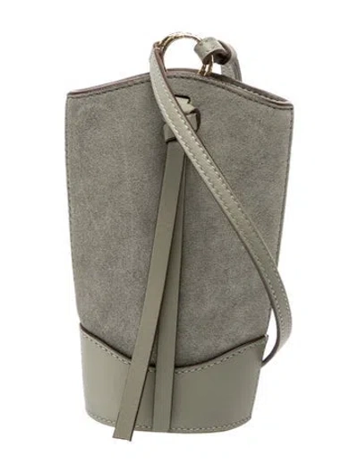 Pre-owned Ulla Johnson Suede Shoulder Bag In Gray