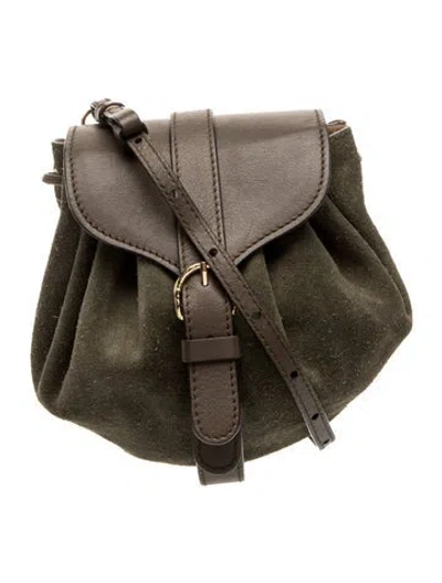 Pre-owned Ulla Johnson Suede Shoulder Bag In Green