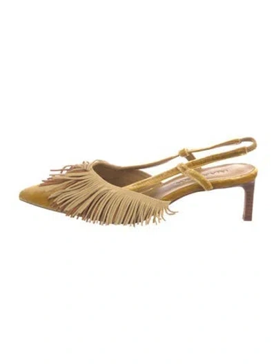 Pre-owned Ulla Johnson Suede Slingback Pumps In Multi