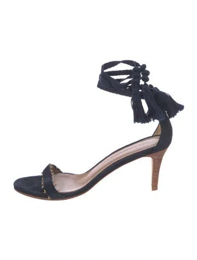 Pre-owned Ulla Johnson Suede Tassel Accents Pumps In Blue
