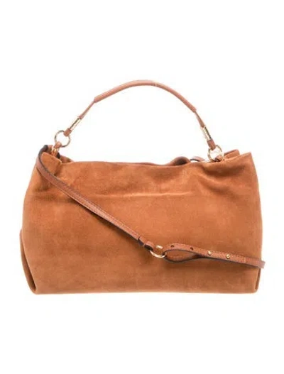 Pre-owned Ulla Johnson Suede Top Handle Bag In Brown