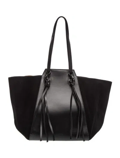 Pre-owned Ulla Johnson Suede Tote In Black