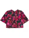 Ulla Johnson Suri Floral Cotton Top In Red