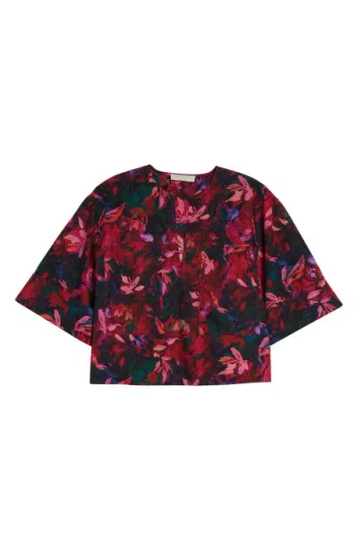 Ulla Johnson Suri Floral Cotton Top In Hibiscus