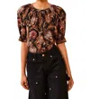Ulla Johnson Suri Floral Paisley Wool Blend Top In Multi