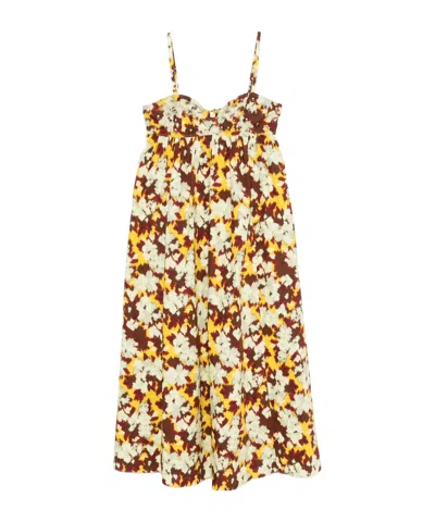 Ulla Johnson Suspender Dress In Brown