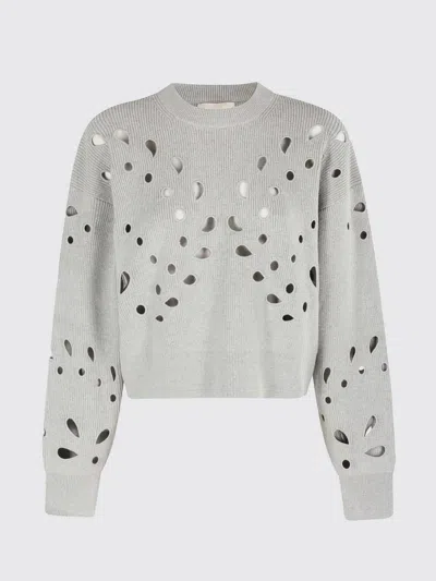 Ulla Johnson Vanessa Cutout Pullover Sweater In Gray