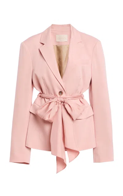 Ulla Johnson Sybil Wool-blend Draped Blazer In Pink