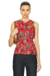 Ulla Johnson Sydney Top Hibiscus In Hibiscus